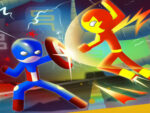 Super luta de heróis Stickman